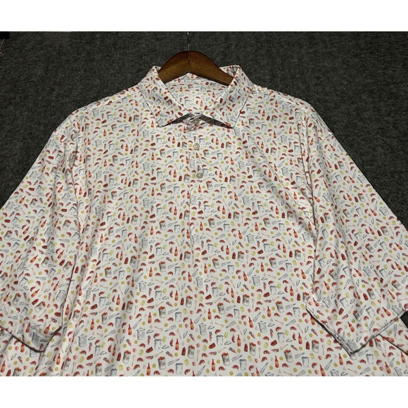 Rhoback Other - Rhoback polo shirt mens AOP crawfish kitchen stretch performance 2XL